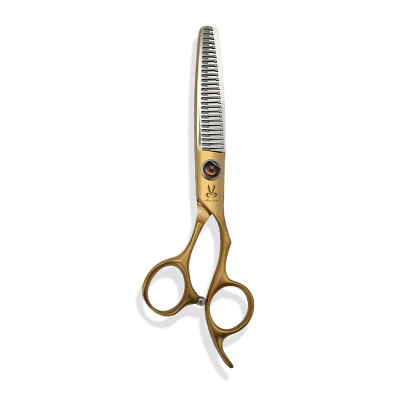 Set Gunting Potong Rambut Nitrogen Tinggi Ukuran Penuh Matte Gold